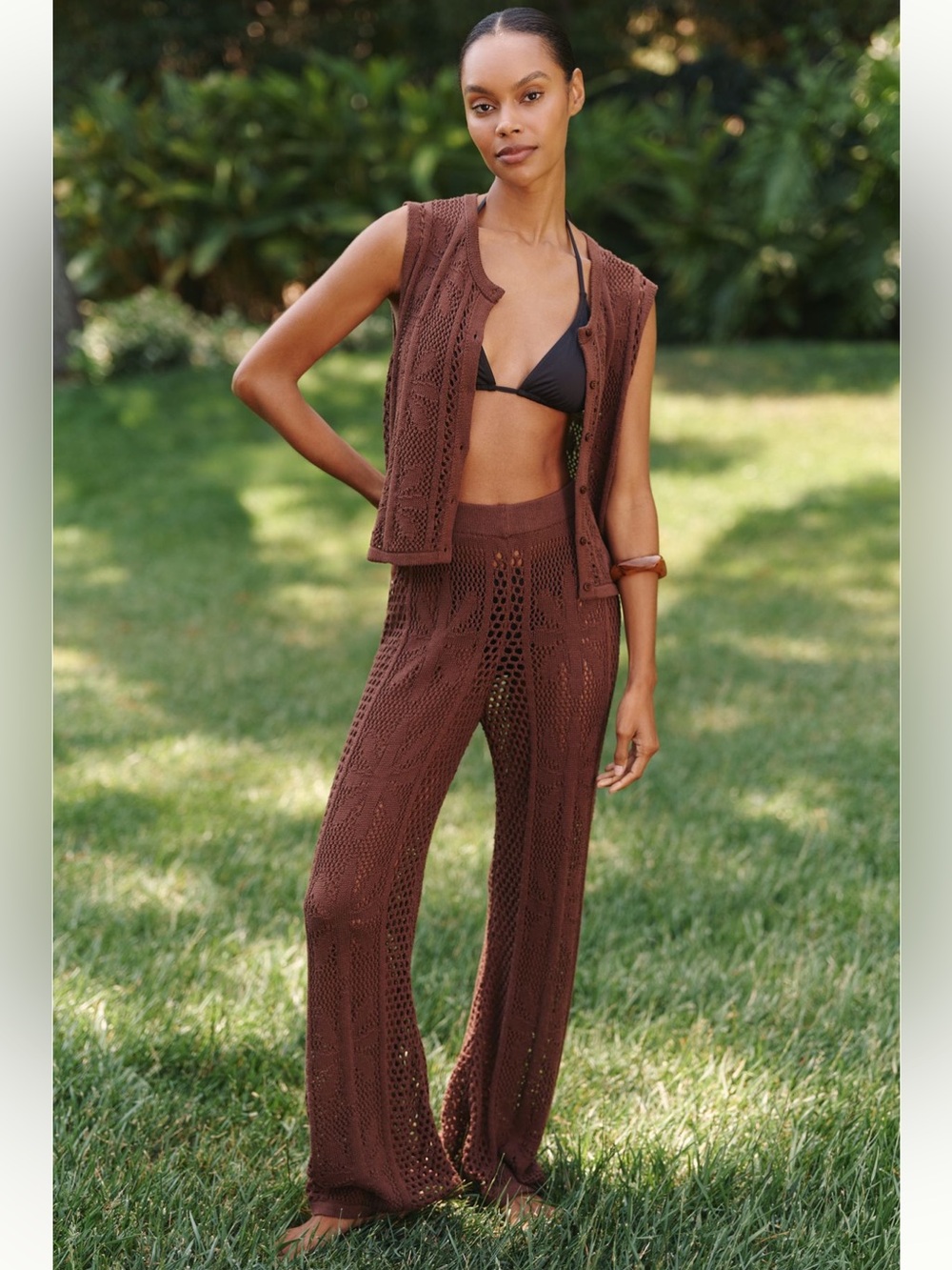 Anthropologie Celandine Crochet Petite Cover Up Pants BRAND NEW